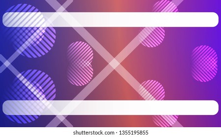 Smooth Abstract Colorful Gradient Background with Line, Circle. For Website Pattern, Banner Or Poster. Vector Illustration