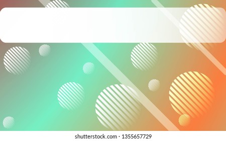 Smooth Abstract Colorful Gradient Background with Line, Circle. For Website Pattern, Banner Or Poster. Vector Illustration