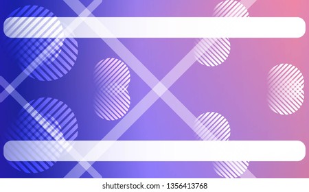 Smooth Abstract Colorful Gradient Background with Line, Circle. For Website Pattern, Banner Or Poster. Vector Illustration