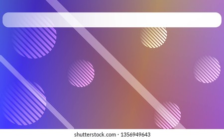 Smooth Abstract Colorful Gradient Background with Line, Circle. For Website Pattern, Banner Or Poster. Vector Illustration