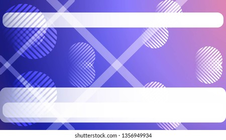 Smooth Abstract Colorful Gradient Background with Line, Circle. For Website Pattern, Banner Or Poster. Vector Illustration