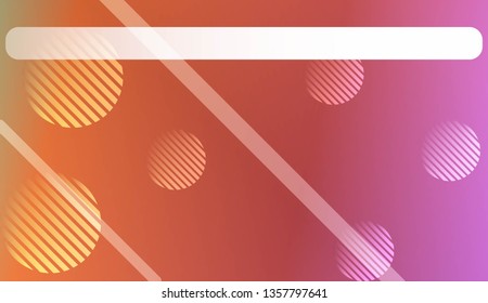 Smooth Abstract Colorful Gradient Background with Line, Circle. For Website Pattern, Banner Or Poster. Vector Illustration