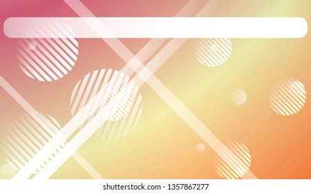 Smooth Abstract Colorful Gradient Background with Line, Circle. For Website Pattern, Banner Or Poster. Vector Illustration