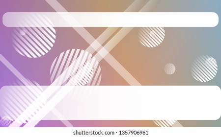 Smooth Abstract Colorful Gradient Background with Line, Circle. For Website Pattern, Banner Or Poster. Vector Illustration