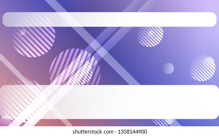 Smooth Abstract Colorful Gradient Background with Line, Circle. For Website Pattern, Banner Or Poster. Vector Illustration