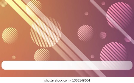 Smooth Abstract Colorful Gradient Background with Line, Circles. For Cover Page, Poster, Banner Of Websites. Vector Illustration