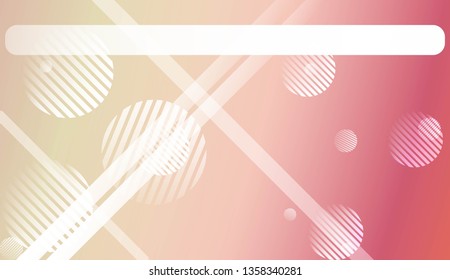 Smooth Abstract Colorful Gradient Background with Line, Circle. For Website Pattern, Banner Or Poster. Vector Illustration