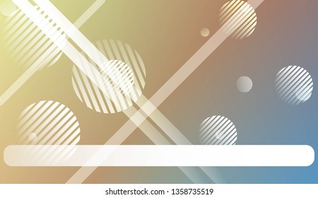 Smooth Abstract Colorful Gradient Background with Line, Circle. For Website Pattern, Banner Or Poster. Vector Illustration