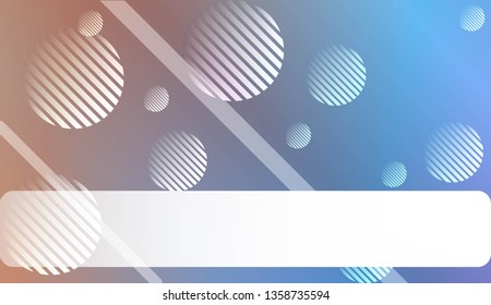 Smooth Abstract Colorful Gradient Background with Line, Circle. For Website Pattern, Banner Or Poster. Vector Illustration