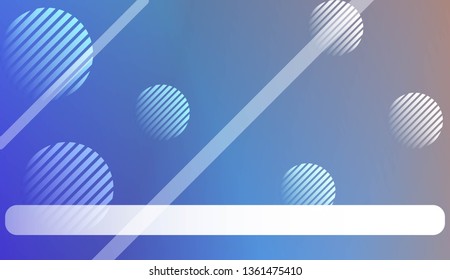 Smooth Abstract Colorful Gradient Background with Line, Circle. For Website Pattern, Banner Or Poster. Vector Illustration