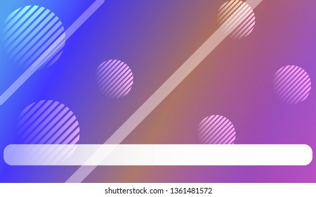 Smooth Abstract Colorful Gradient Background with Line, Circle. For Website Pattern, Banner Or Poster. Vector Illustration