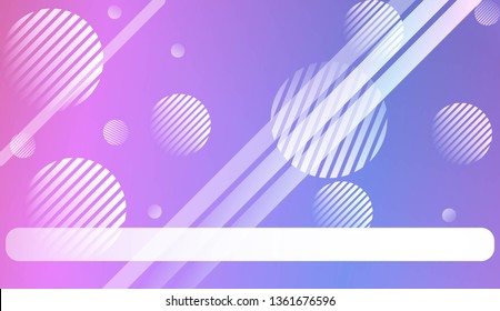 Smooth Abstract Colorful Gradient Background with Line, Circle. For Website Pattern, Banner Or Poster. Vector Illustration