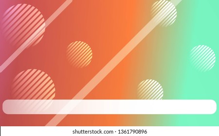 Smooth Abstract Colorful Gradient Background with Line, Circle. For Website Pattern, Banner Or Poster. Vector Illustration