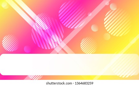 Smooth Abstract Colorful Gradient Background with Line, Circle.s. For Brochure, Banner, Wallpaper, Mobile Screen. Vector Illustration