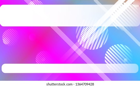 Smooth Abstract Colorful Gradient Background with Line, Circles. For Brochure, Banner, Wallpaper, Mobile Screen. Vector Illustration
