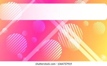 Smooth Abstract Colorful Gradient Background with Line, Circle.s. For Brochure, Banner, Wallpaper, Mobile Screen. Vector Illustration