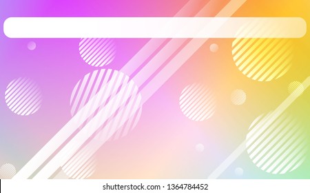 Smooth Abstract Colorful Gradient Background with Line, Circle.s. For Brochure, Banner, Wallpaper, Mobile Screen. Vector Illustration