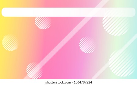 Smooth Abstract Colorful Gradient Background with Line, Circle.s. For Brochure, Banner, Wallpaper, Mobile Screen. Vector Illustration