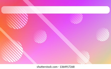 Smooth Abstract Colorful Gradient Background with Line, Circle.s. For Brochure, Banner, Wallpaper, Mobile Screen. Vector Illustration