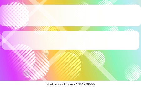 Smooth Abstract Colorful Gradient Background with Line, Circle.s. For Brochure, Banner, Wallpaper, Mobile Screen. Vector Illustration