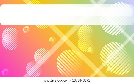Smooth Abstract Colorful Gradient Background with Line, Circle.s. For Brochure, Banner, Wallpaper, Mobile Screen. Vector Illustration
