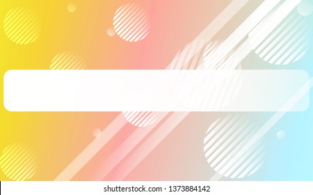 Smooth Abstract Colorful Gradient Background with Line, Circle.s. For Brochure, Banner, Wallpaper, Mobile Screen. Vector Illustration