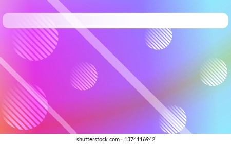 Smooth Abstract Colorful Gradient Background with Line, Circle.s. For Brochure, Banner, Wallpaper, Mobile Screen. Vector Illustration