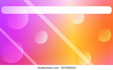 Smooth Abstract Colorful Gradient Background with Line, Circle.s. For Brochure, Banner, Wallpaper, Mobile Screen. Vector Illustration