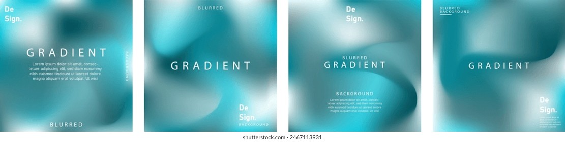 Smooth abstract colorful gradient backgrounds set. Vector collection of colorful blur background. Watercolor illustration element with mesh design of vibrant blend colors.