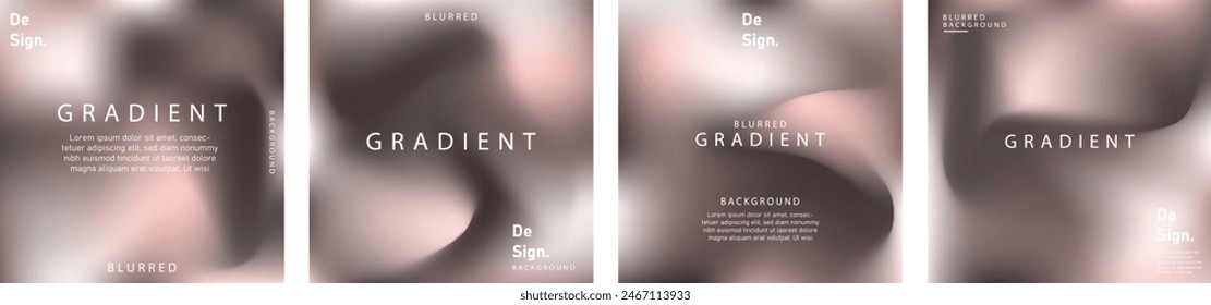 Smooth abstract colorful gradient backgrounds set. Vector collection of colorful blur background. Watercolor illustration element with mesh design of vibrant blend colors.