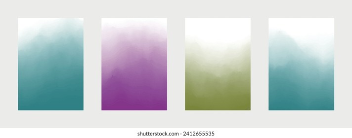 Smooth Abstract Cover Set. Multicolor Texture. Gradient Design. Modern Background. Vector illustration