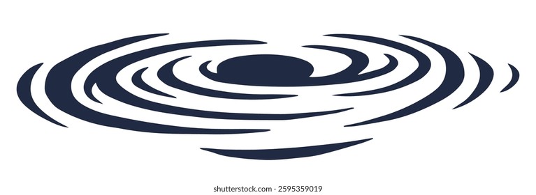 A smooth abstract design shows circular ripples emanating from a central point. The shapes are styled in bold hues creating a calming effect. The overall design conveys fluid movement.