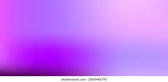 Smooth abstract gradient background in shades of violet, purple, and soft pink. A dreamy and minimal design ideal for modern aesthetics, digital graphics, and creative backdrops. Eps 10 vector.
