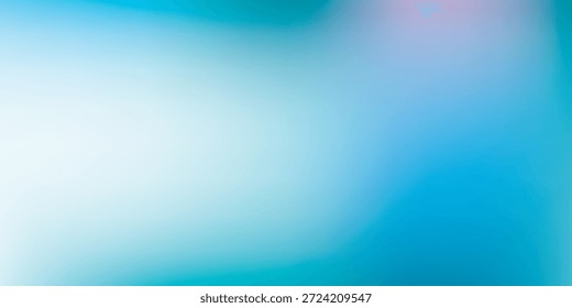 Ein glatter, abstrakter Farbverlauf, der Blau-, Teal- und Pink-Farbtöne mit einem sanften, leuchtenden Glanz auf der linken Seite verbindet.
