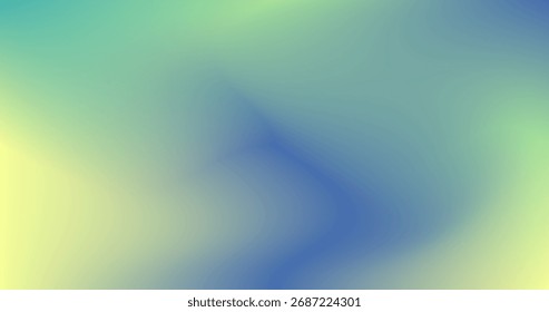 Smooth abstract gradient blending soft blue, green, and yellow tones creating calm fluid background with modern minimalist style