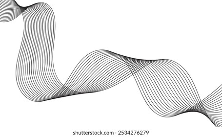 Smooth abstract gray wave lines with flowing curves and dynamic forms, ideal for sleek minimalist designs, digital branding, and modern futuristic visual concepts.

