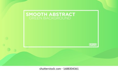 Smooth Abstract Green Background with liquid effect for banner, landing page, presentation dan promotion business