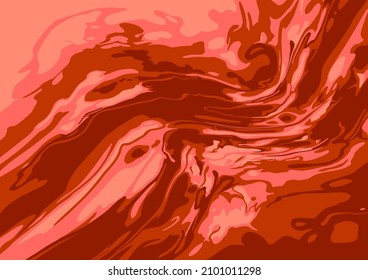 smooth abstract horizontal red-orange vector background.