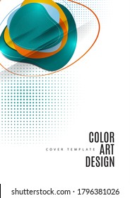 Smooth abstract intersecting shapes. Colorful advertising banner for sale. Seasonal discounts. Template with copy space for marketing. Vector illustration