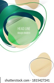 Leicht abstrakte, sich überschneidende Formen. Farbige Werbebanner zum Verkauf. Saisonale Rabatte. Vorlage mit Kopienraum für Marketing. Vektorgrafik
