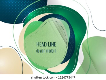 Smooth abstract overlapping shapes. Colorful advertising banner for sale. Seasonal discounts. Template with copy space for marketing. Vector illustration