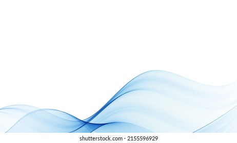 Smooth abstract wave border soft blue and white background modern futuristic layout.