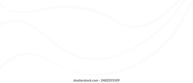 Smooth abstract white wave design with fluid curves and gradients, ideal for modern and minimalist backgrounds