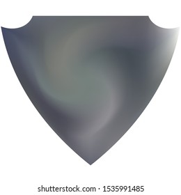 Smooth background in the form of a shield. Futuristic backdrop in a style of 80th. Soft color logo. Silver elegant and easy editable colorful fluid cover for your creative projects.