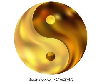 Smooth background in the form of yin yang. Flat original liquid theme. Trendy soft color effect. Yellow elegant and easy editable colorful fluid cover for your creative projects.