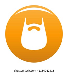 Smooth beard icon. Simple illustration of smooth beard vector icon for any design orange