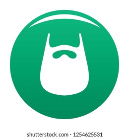 Smooth beard icon. Simple illustration of smooth beard vector icon for any design green