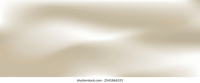 Un fondo liso, beige con una textura suave y fluida. El fondo presenta un gradiente suave, creando una atmósfera tranquila y beige. Fondo de Vector de gradiente de desenfoque abstracto mínimo 