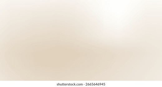 Fondo beige liso del gradiente. Fondo de pantalla líquido neutro suave. Textura de color nude universal para Anuncio, volante, presentación. Ilustración vectorial eps10