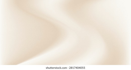 Smooth beige gradient background. Soft neutral liquid wallpaper. Universal nude color texture for banner, flyer, presentation. Abstract blurred backdrop cover. Vector illustration.